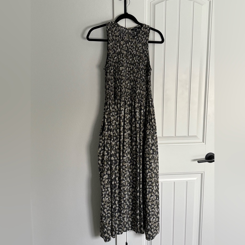 Madewell The Melody Floral Print Midi Dress